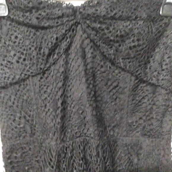 PORRIDGE Anthropologie Strapless Top Lace Black Peplum Blouse Size M NWT - Picture 3 of 10
